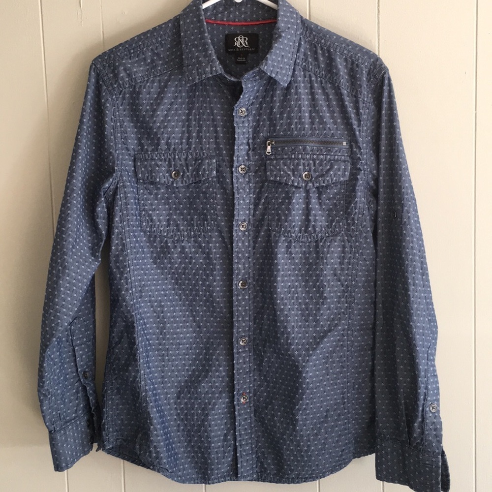 Rock & Republic Long Sleeve Button Sz S